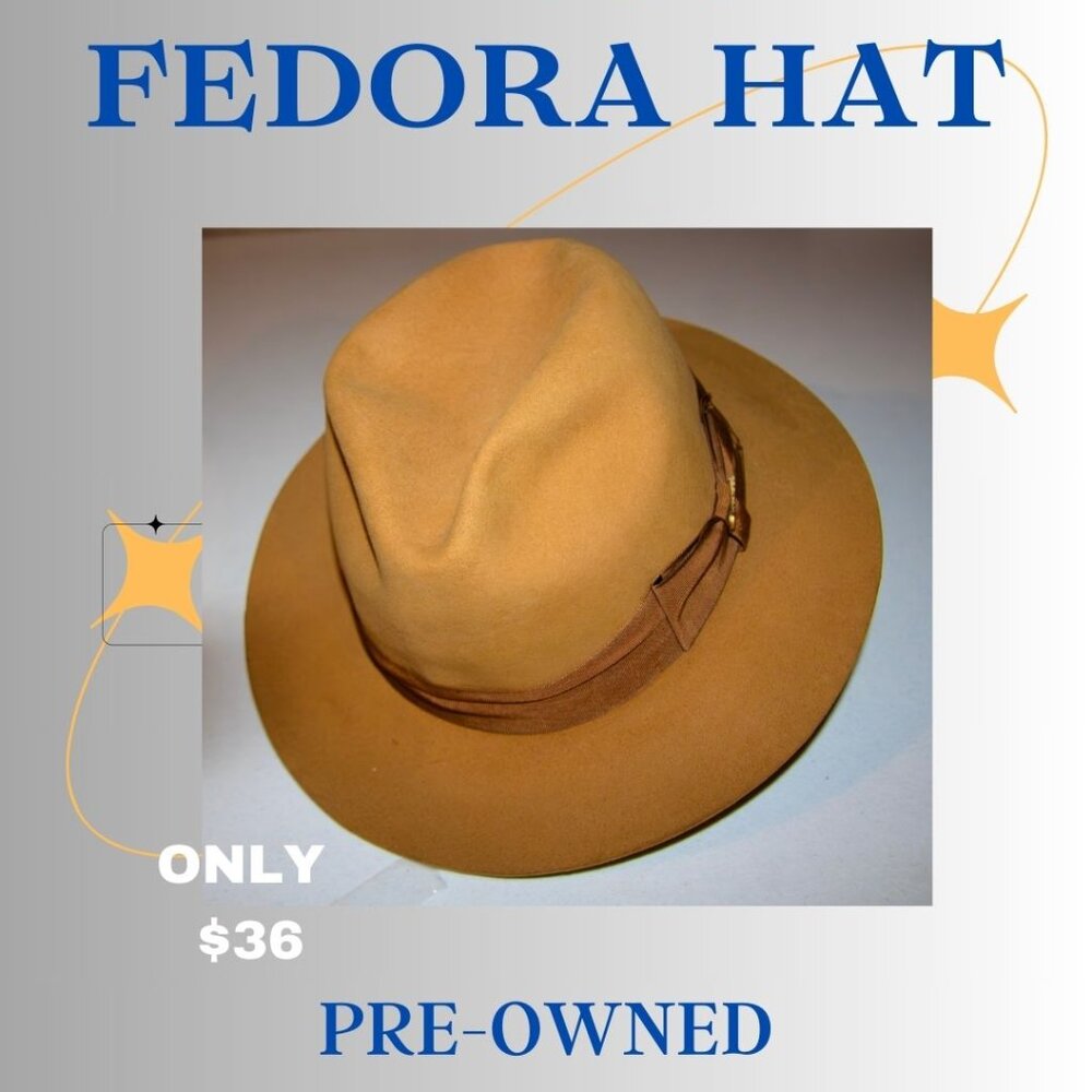 BILTMORE Fedora suede hat /Women/Men for all seasons. Elegant and conteporary